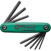 Bondhus GorillaGrip 12634 Star-Tipped Screwdriver Set in Fold-Up Snap Holder,Green