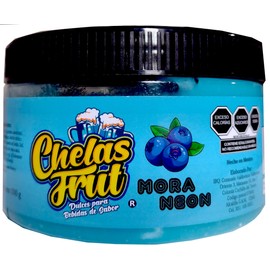 Chelas Frut Mora Neón - Pasta sabor mora color azul neón - 500 g - Para preparar micheladas