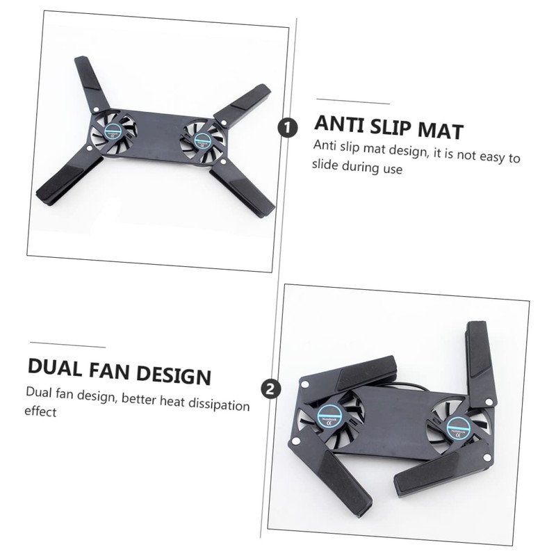 CAXUSD Laptop Cooler Dual Fan Radiator Notebook Cooling Pad Gaming