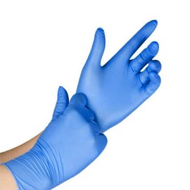 Bodyguards Disposable Blue Nitrile Gloves Medium 100 Pieces Hand Protection