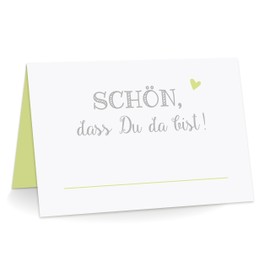 KuschelICH Premium Place Cards "Schön das Du da Bist mit Herz" [German Language]