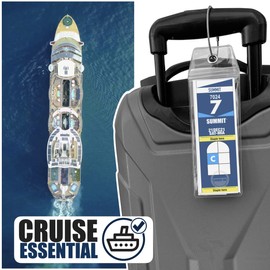 Celebrity Luggage Tag Holders by Cruise On [4 Pack] Fits All Celebrity Ships & Tags for Cruises in 2024 & 2025
