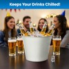 PLEXON Galvanized Metal Ice Bucket for Parties Coctail Bar Restaurant