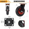 ZDNEY 8"x2" Heavy Duty Casters Set of 4, 3600LBS Capacity
