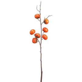 SilksAreForever 36" Artificial Persimmon Fruit Stem -Dark Orange (Pack of 8)