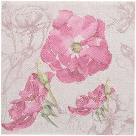 PAPSTAR Royal Collection Napkins 1/4-Fold 40 x 40 cm Purple Blossom Pack of 50