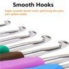14 Pcs Crochet Hooks Set,Ergonomic Crochet Hooks with Case for
