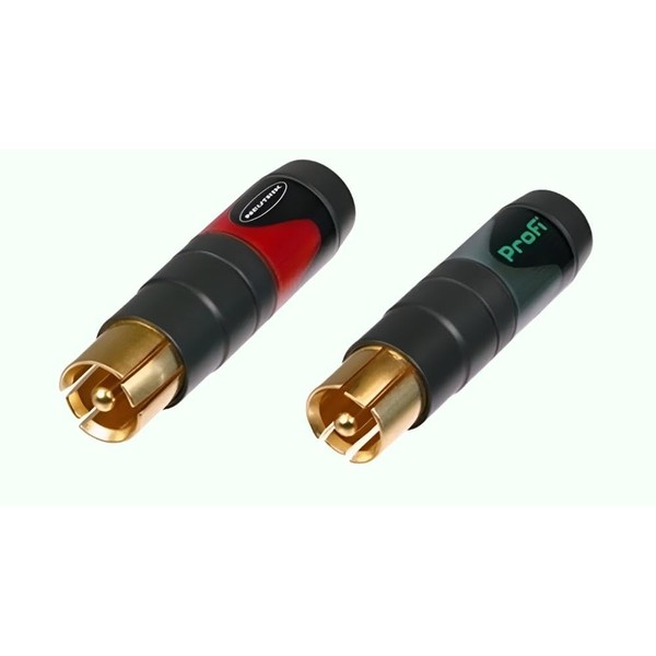(One Pair) Neutrik NF2C-B/2 Profi Phono RCA Plugs Marked Red