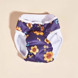 Moaobooh Pack of 3 Dog Nappies, Breathable Female Dog Nappies, Reusable, Washable, Durable Dog Nappies (Colourful Flowers, XL)
