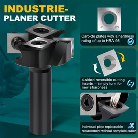 BALUGAEA CNC Spoilboard Surfacing Router Bits 1/2'' Shank, 1-1/2'' Diameter