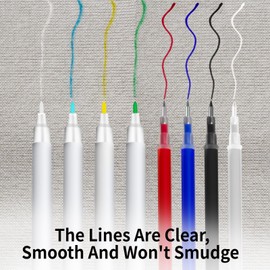 HOPKASE 12PCS Fabric Markers for Sewing Set, Including 4PCS Washable Fabric Markers for Sewing and 4PCS Heat Erasable Fabric Marking Pens for Sewing and Quilting, Water Soluble Fabric Marker