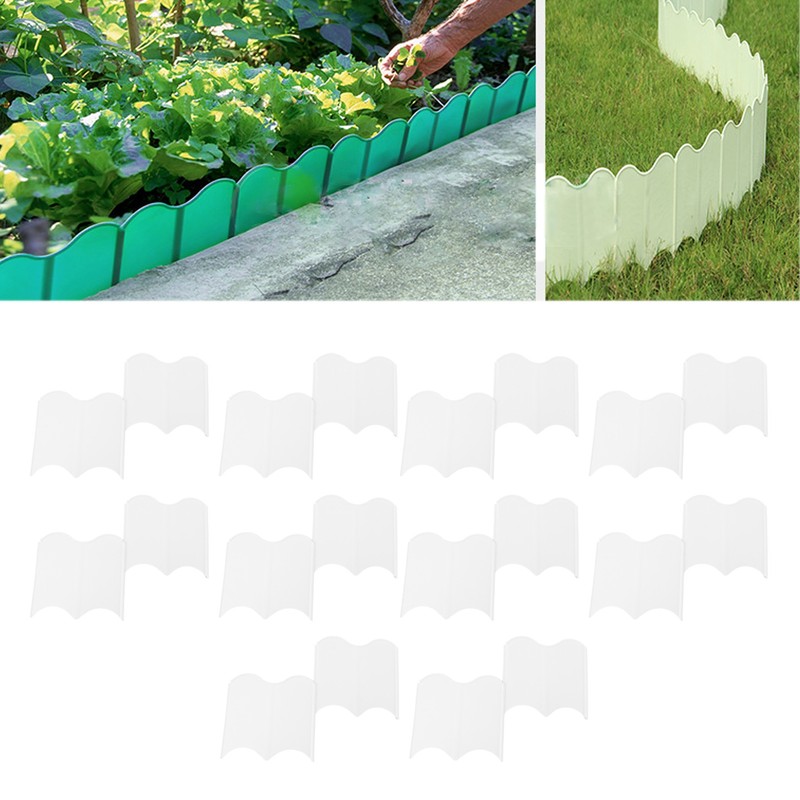20PCS Interlocking Landscaping Edging Kit Weatherproof Garden Landscape Edging Border