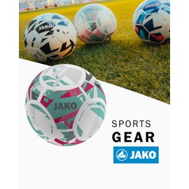 JAKO Glory Play Ball, White/Ruby Red/Cool Grey, 5