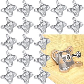 20 PCS Detachable Corner Brace L Shape Right Angle Metal Bracket Corner Brace Butterfly Corner Code Bracket with Screws Metal Brackets Corner Brace Support with Screws for Wooden Furniture Chairs