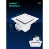 LANMEL Bathroom Exhaust Fan without Light, 10" Panel Bathroom Ceiling