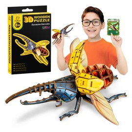 Flybean Eco-Friendly STEM 3D Wooden Puzzle for Kids Age 8+, Realistic Insect Model for Kids,Natural Science Building Challenge Christmas & Birthday Gifts for Boys and Girls