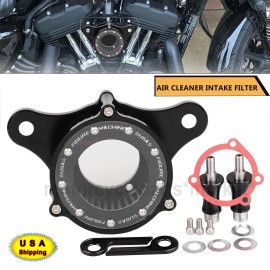 Unbranded CNC Air Cleaner Intake Filter System Kit For Harley Road Street Glide FLTR 93-07