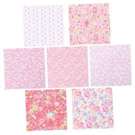 KONTONTY 7pcs Floral Printed Cotton for DIY Patchwork Projects Versatile Material for Sewing Crafts Home Decor Activities