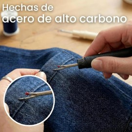 Timotech Set 2 Piezas Descosedor de Costuras Profesional, Removedores de Hilos con Mango Ergonómico y Antideslizante, Quita Costuras en Dos Tamaños para Sastrería, Bordados y Manualidades, Multicolor