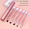 AmiCera Travel Makeup Brushes, 5Pcs Eyeshadow Brushes, Nose Contour Eye