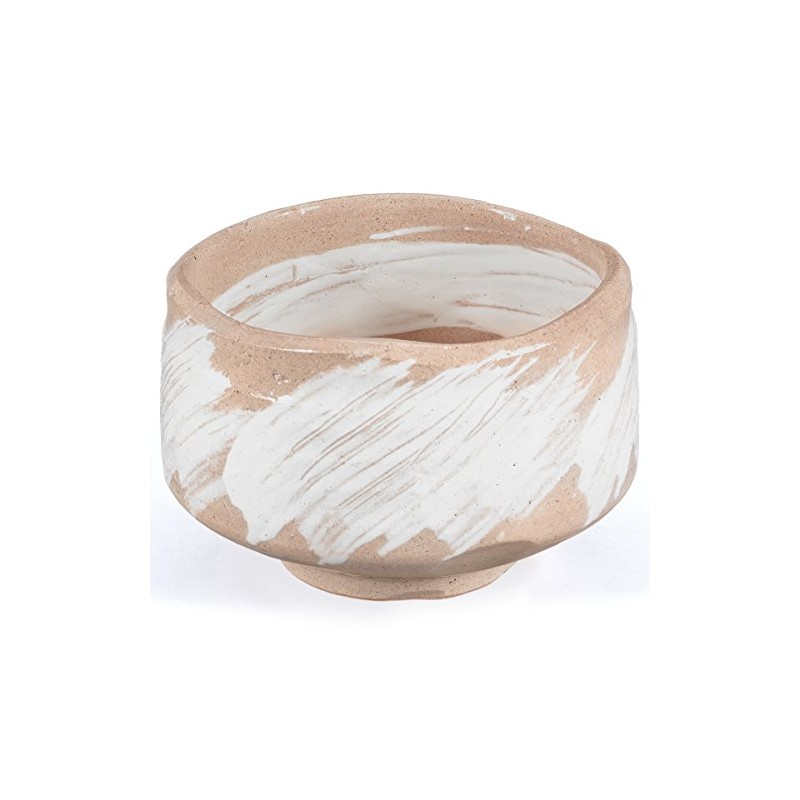 Original Japanese Matcha Bowl 500 ml, Handmade with Brush Design,