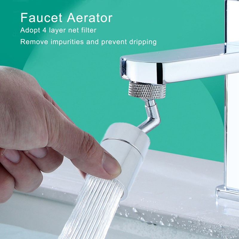 720° Rotatable Sink Faucet Aerator Sprayer Head with 2 Water