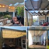 Patio 3'W x 12'L Waterproof Pergola Shade Cover Retractable Canopy