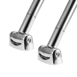 2 Pack Curved Shower Curtain Rod, 42-74 inches Extra Wide Curved Shower Curtain Rod Adjustable, Rust Proof Curved Shower Rod for Bathroom, Premium Stainless Steel, Need to Drill Silver