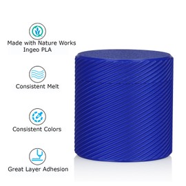 Inland PLA Basics Filament 1.75mm, 1kg Spool – Dimensional Accuracy ±0.02mm, Neatly Wound, Fits Most FDM 3D Printers (Blue, 1 Pack)