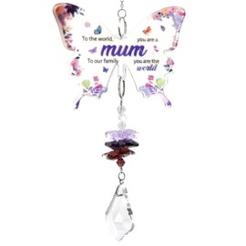KEWUF Muttertagsgeschenke für Mama, Geburtstagsgeschenk für Mama, Kristall Prisma Glas Perlen Sonnenfänger Mutter Geschenk, Beste Mama Geschenk, Besondere Geschenke, Mama