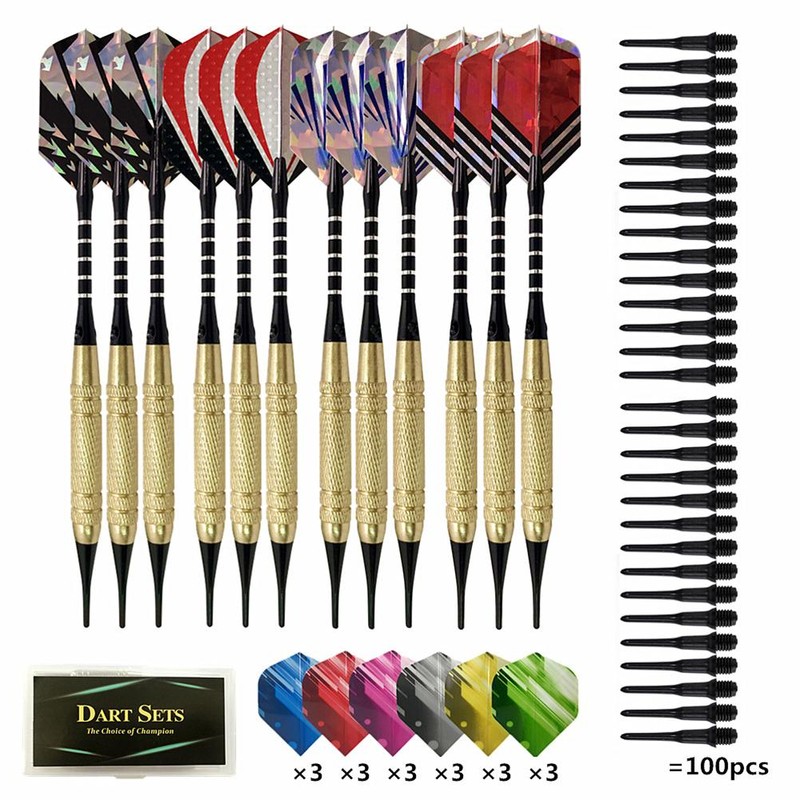 Professional Soft Tip Darts Set with 12 Dart Barrels 30