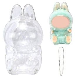 1 pc Sitting Acrylic Display Case for 15 cm Dolls- Hard Protective Portable Storage Box with Clear Cover Accessories for Sitting Figure