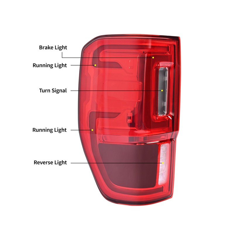 HECASA LED Tail Lights Assembly Compatible with 2019-2023 Ford Ranger