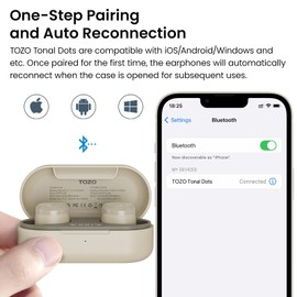 TOZO Tonal Dots (T12) Wireless Earbuds Bluetooth 5.3 Headphones Built-in ENC Noise Cancelling Mic, 55 Hrs Playtime App Customize EQ IPX8 Waterproof LED Digital Display Premium Sound Headset