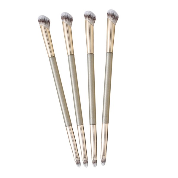 Healeved Double-ended Angled Concealer Brush Set 4pcs Makeup Powder Brush