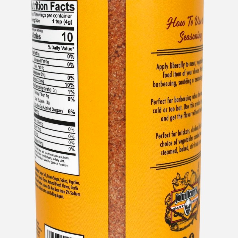 John Henry's Smokey Peach Rub Gluten Free Brisket Chicken Fish