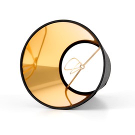 Black Chandelier Shades with Gold Lining Hardback, 4" Top x 6" Bottom x 6" High Lampshade, 4x6x6 Inches Perfect Fit for 5-Light Pendant Light Wall Sconce, Clip On Bulb E12 Socket(Large Size, Pack 5)