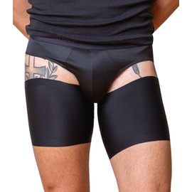 Bandelettes Sexy Anti-Chafing, Elastic Thigh Bands, Prevent Friction - Black unisex