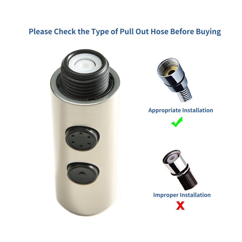 Kitchen Sink Faucet Sprayer Head, 2 Functions Sprayer Attachment for