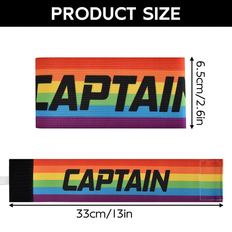 VerteLife Unisex Captain Armband for Football, Adjustable Soccer Captains Arm