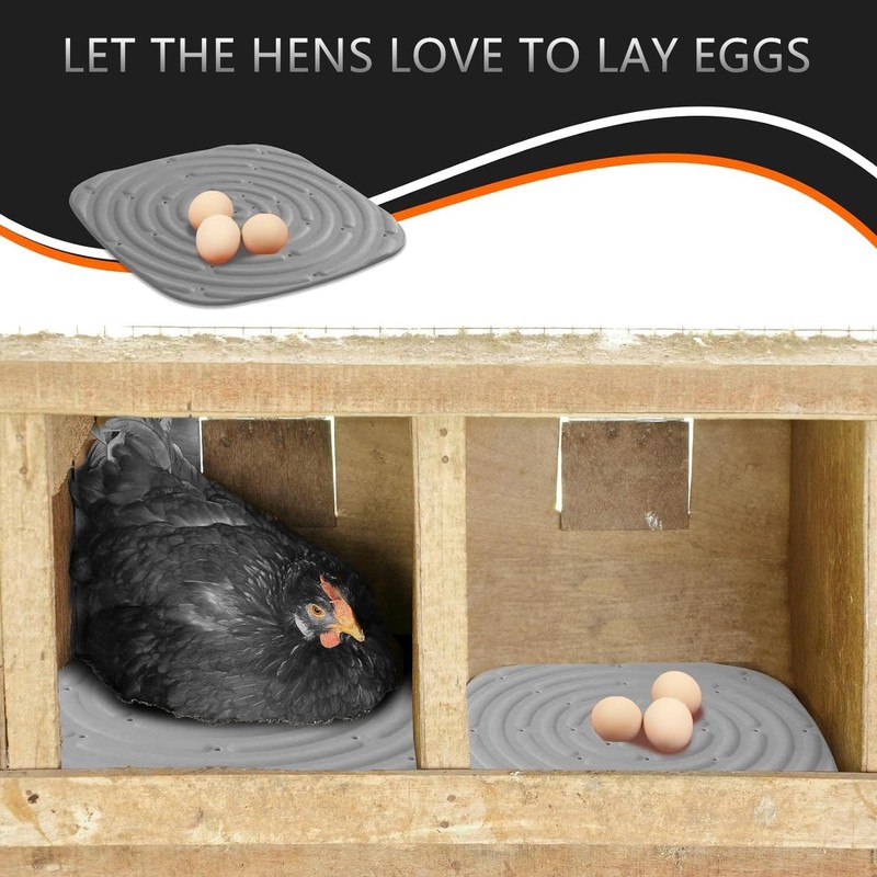 4 Pcs Washable Chicken Nest Pads, Reusable Nesting Mats for