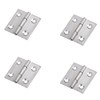 Leliafleury 4Pcs Folding Door Hinges 38mm(1.5 inch) Stainless Steel Butt