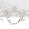 DoubleAccent Sterling Silver Ring Round 1.5 carat CZ Stone 6