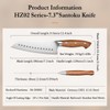 HEZHEN Santoku Chef Knife-7.3 inch Blade German DIN 1.4116 Stainless