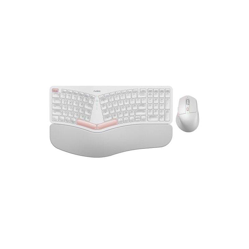 Nulea Advanced Ergonomic Wireless Keyboard and Mouse Combo, Comfortable Natural