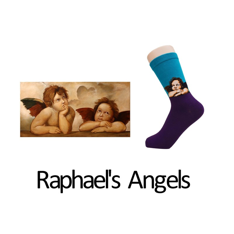 SoxEra Famous Paintings Printed Whimsical Socks - Casual Crew -