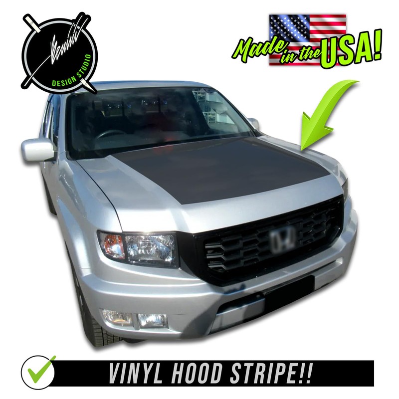 BENINI DESIGN STUDIO Hood Blackout Racing Stripe Decal Kit Vinyl