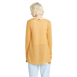 Volcom Women's Go Wrap Open Front Cardigan Sweater (Regular & Plus Size), Dust Gold