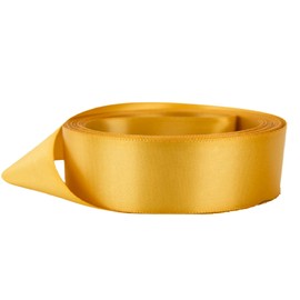 Double Sided Satin Ribbon 20mm x 10 Meters, Many Colours, Gift Wraps, Party, Sew, Decorations, Favours, Events, Crafts, Dress, Bows (Gold)