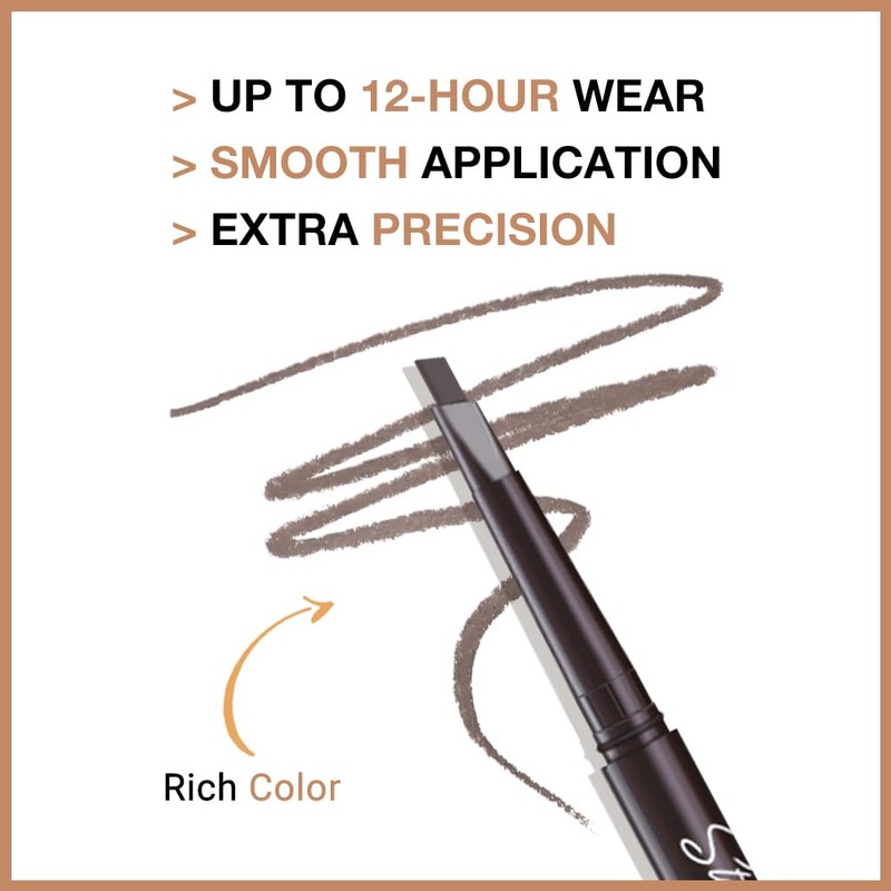 WanTuoluo Eye Brow Pencils for Women, Retractable Soft Brown Eyebrow